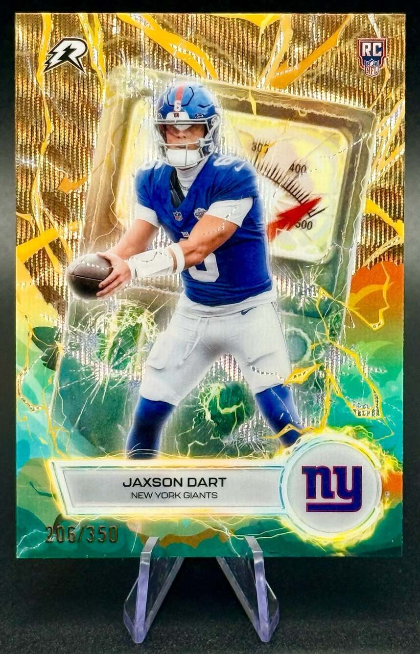 Topps Jaxson Dart Resurgence Voltaic Rookie Card /350 New York Giants Football